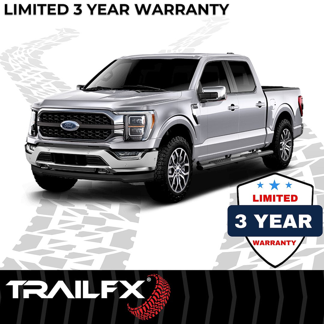 TrailFX 1997–2003 4" Oval Straight Step Bar For Ford F150 Extended- Black (A1504B) - product image 8