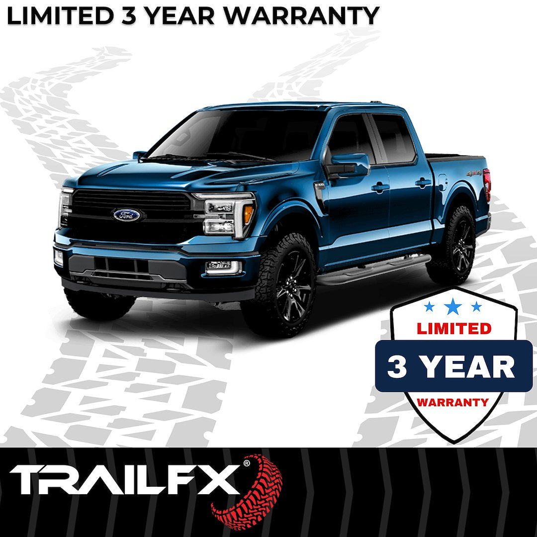 TrailFX 2015–2025 4" Oval Bent Step Bar For Ford F150-350 Extended-Black (A1004B) - product image 8