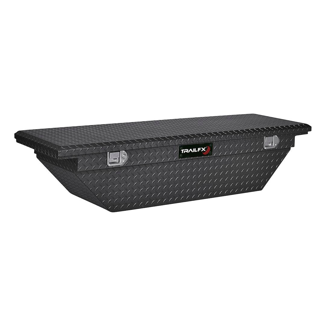 TrailFX 63 Inch Aluminum Low Profile Single Lid Angled Crossover Toolbox- Matte Black (120633) - product image 1