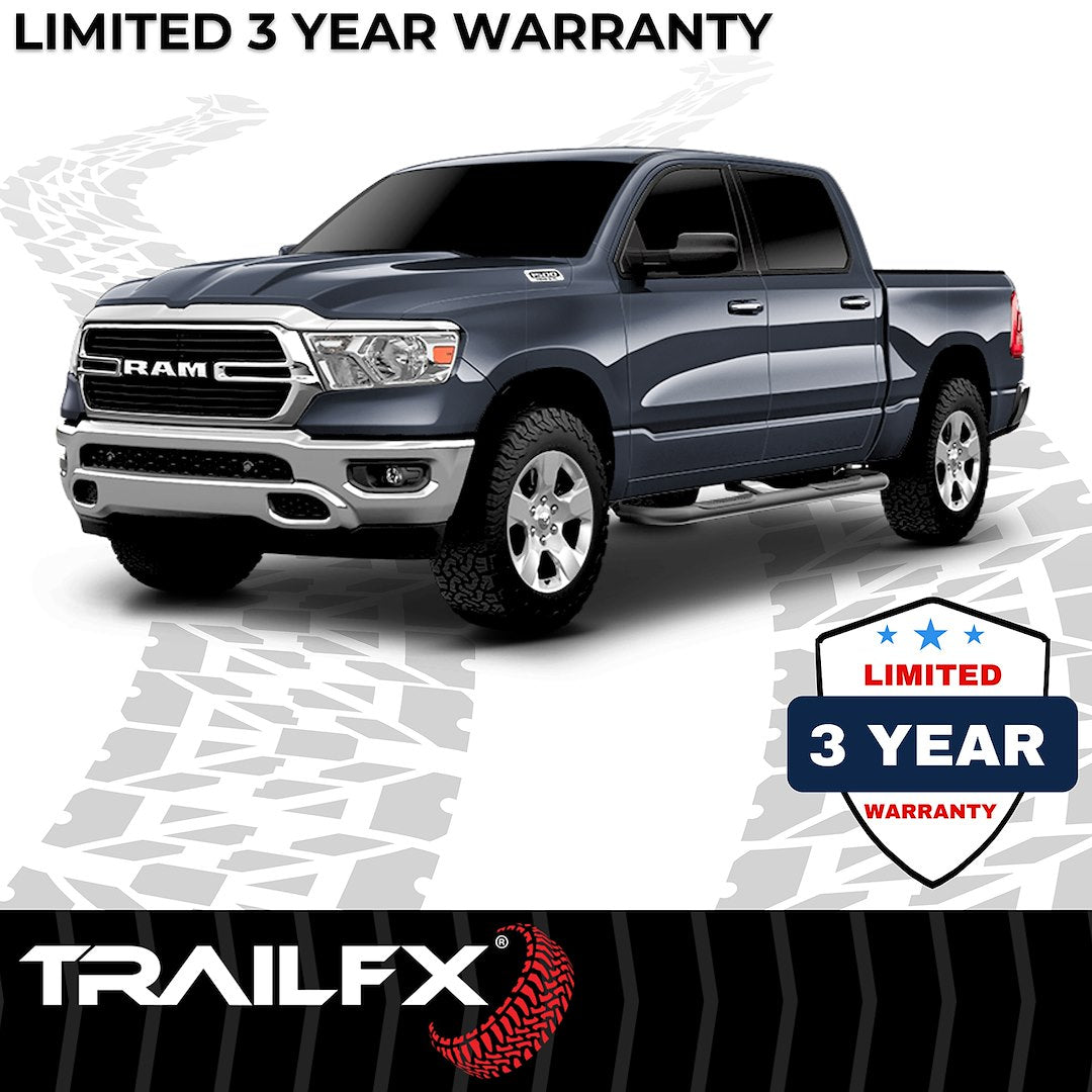 TrailFX 2009–2018 3" Round Step Bar For Ram 1500-3500 Standard- Black (A0046B) - product image 7