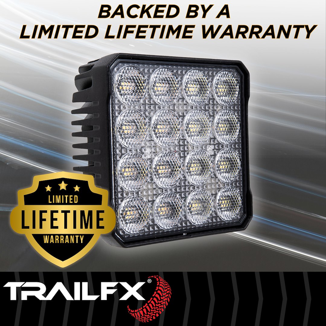 TrailFX 4" x 4" LED Light w/Flashing Func- Single (4X4WLAMF1) - product image 12