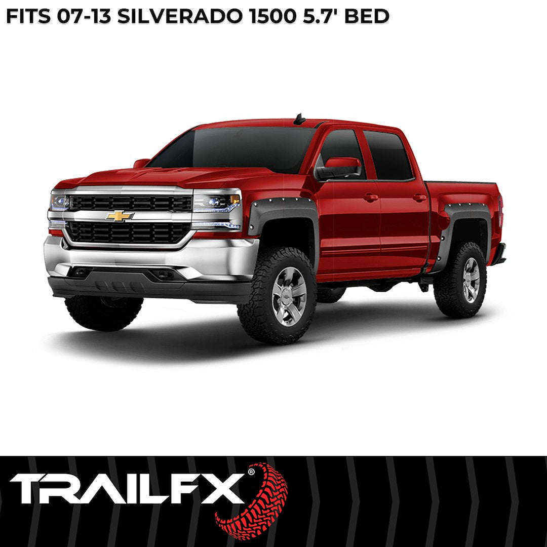TrailFX 2007–2013 Pocket Style Fender Flares For Chevrolet Silverado 1500 (TFC3003S) - product image 7