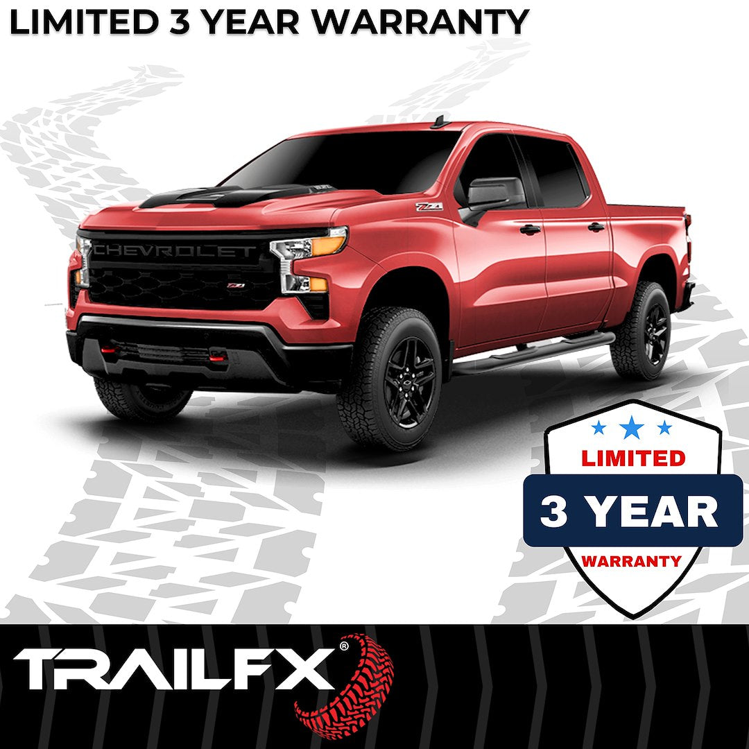TrailFX 2019–2024 4" Oval Bent Step Bar For GM Silverado/Sierra Extended- Black (A1011B) - product image 8