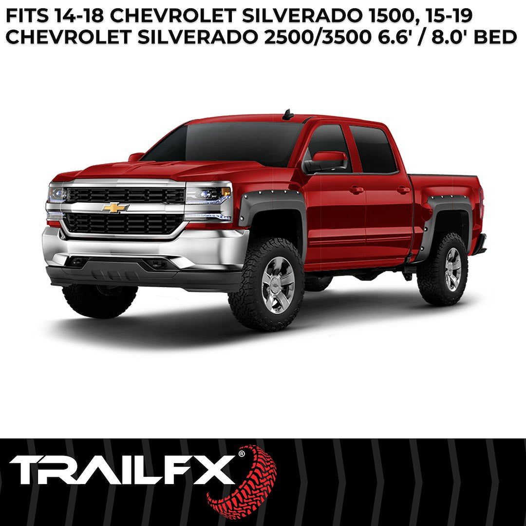TrailFX 2014–2018 Pocket Style Fender Flares For Chevrolet Silverado 1500-3500 (TFC3002S) - product image 7