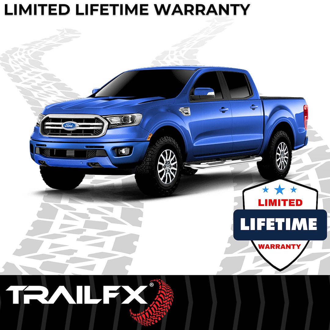 TrailFX 2019–2026 3" Round Step Bar For Ford Ranger Crew- Stainless (A0060S) - product image 7