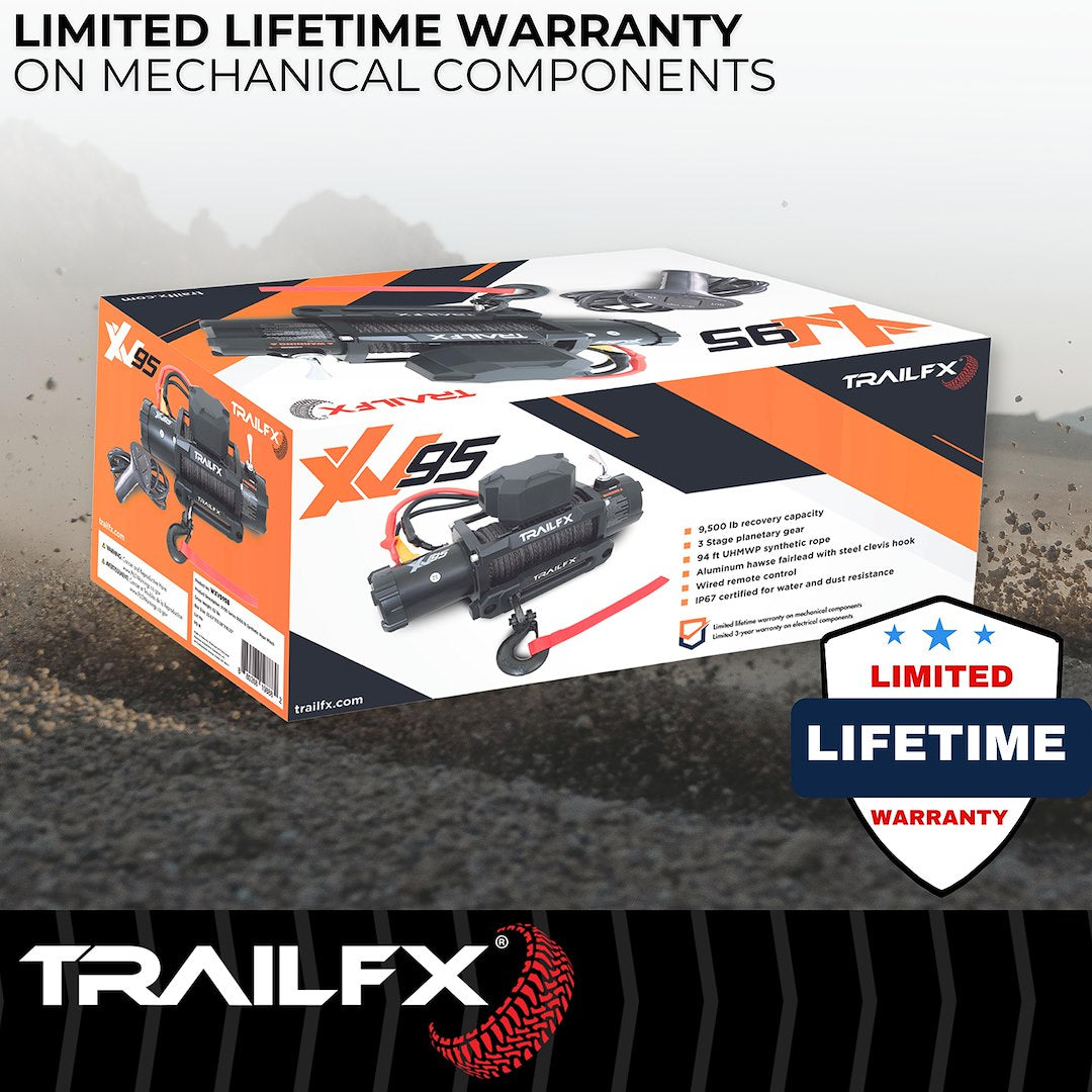 TrailFX XV95Synthetic Rope Winch 9500 Lb (WXVS95B) - product image 9