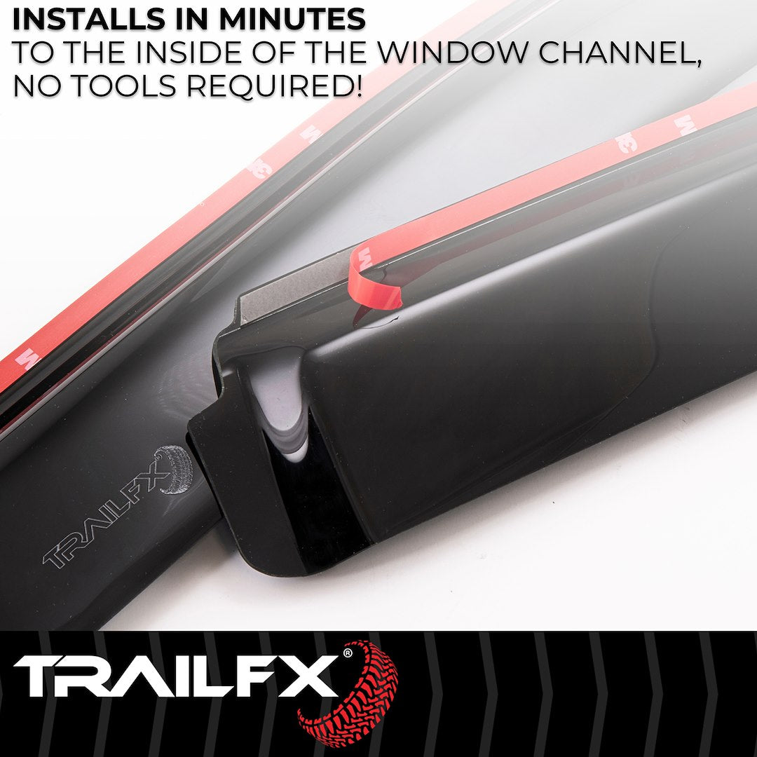 TrailFX 2019–2026 In Channel 4-Piece Window Vent For GM Silverado/Sierra (4805IC) - product image 6