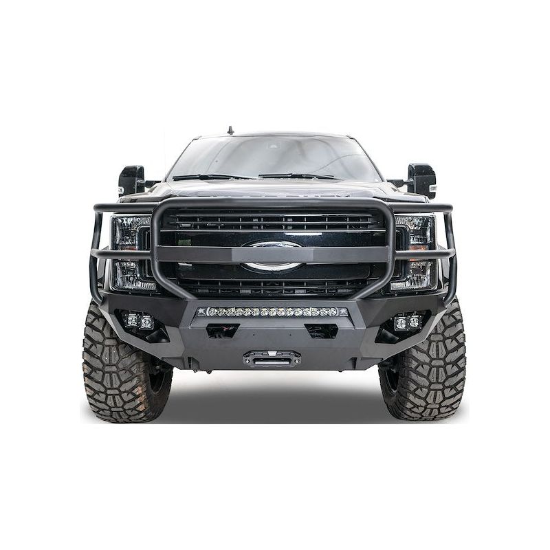 Fab Fours Matrix Front Bumper 2 Stage Black Powder Coat 7/8 in. D-Ring Mounts Full Grill Guard l FS17-X4150-1