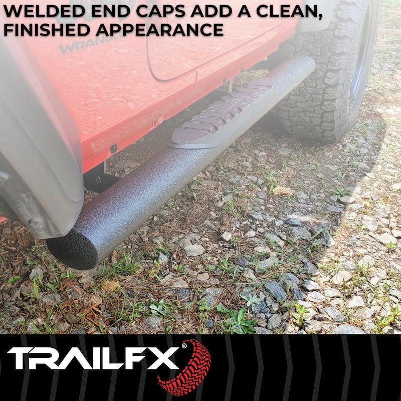 TRAILFX | Oval Side Steps 4" Fits 2 Door Ford Bronco 2022-2026 | A1556T
