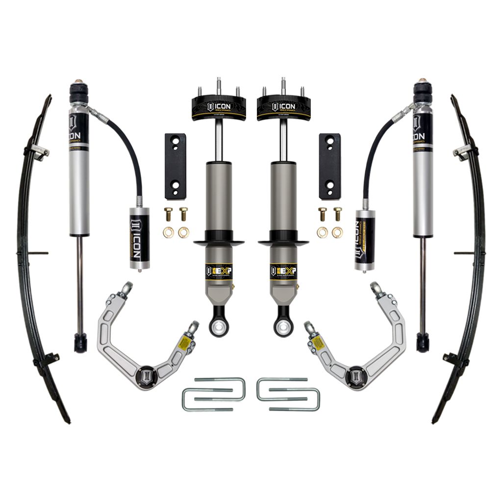 ICON VEHICLE DYNAMICS | 2005-2023 Toyota Tacoma 0-2 Inch Lift Stage 3 Exp Suspension System Billet UCA Icon Vehicle Dynamics | K53222