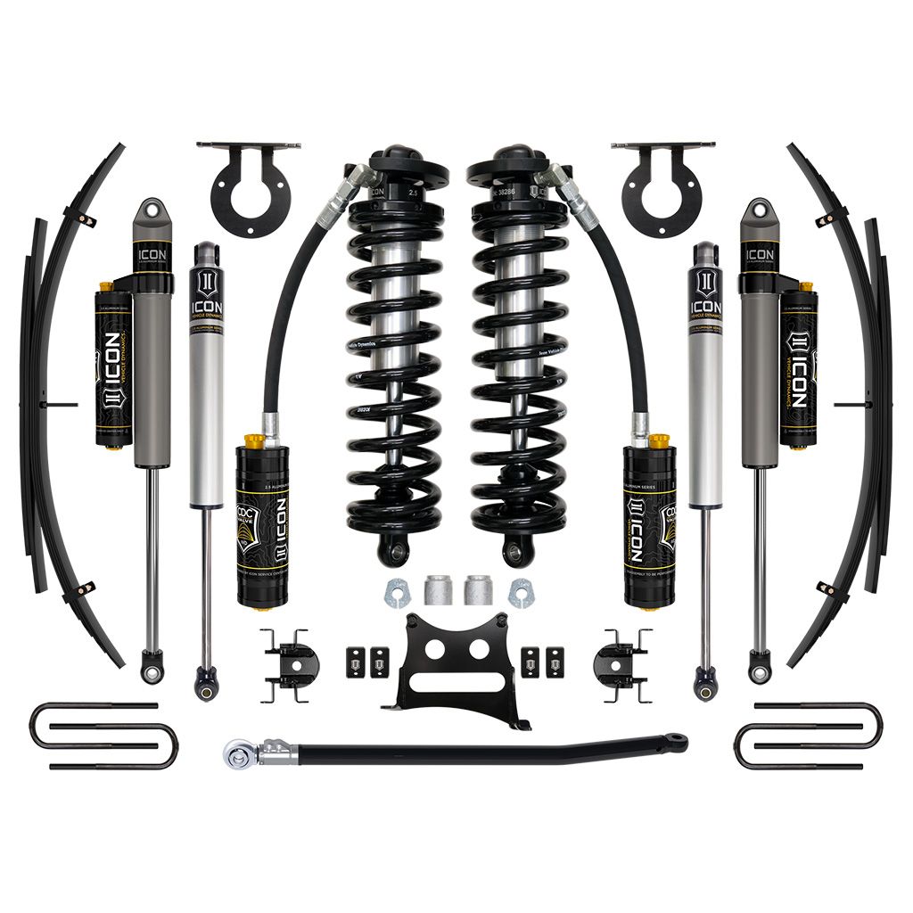 ICON VEHICLE DYNAMICS | 11-16 Ford F250/F350 2.5-3 Inch Lift Stage 4 Coilover System W/ Leaf Springs Icon Vehicle Dynamics | K63194