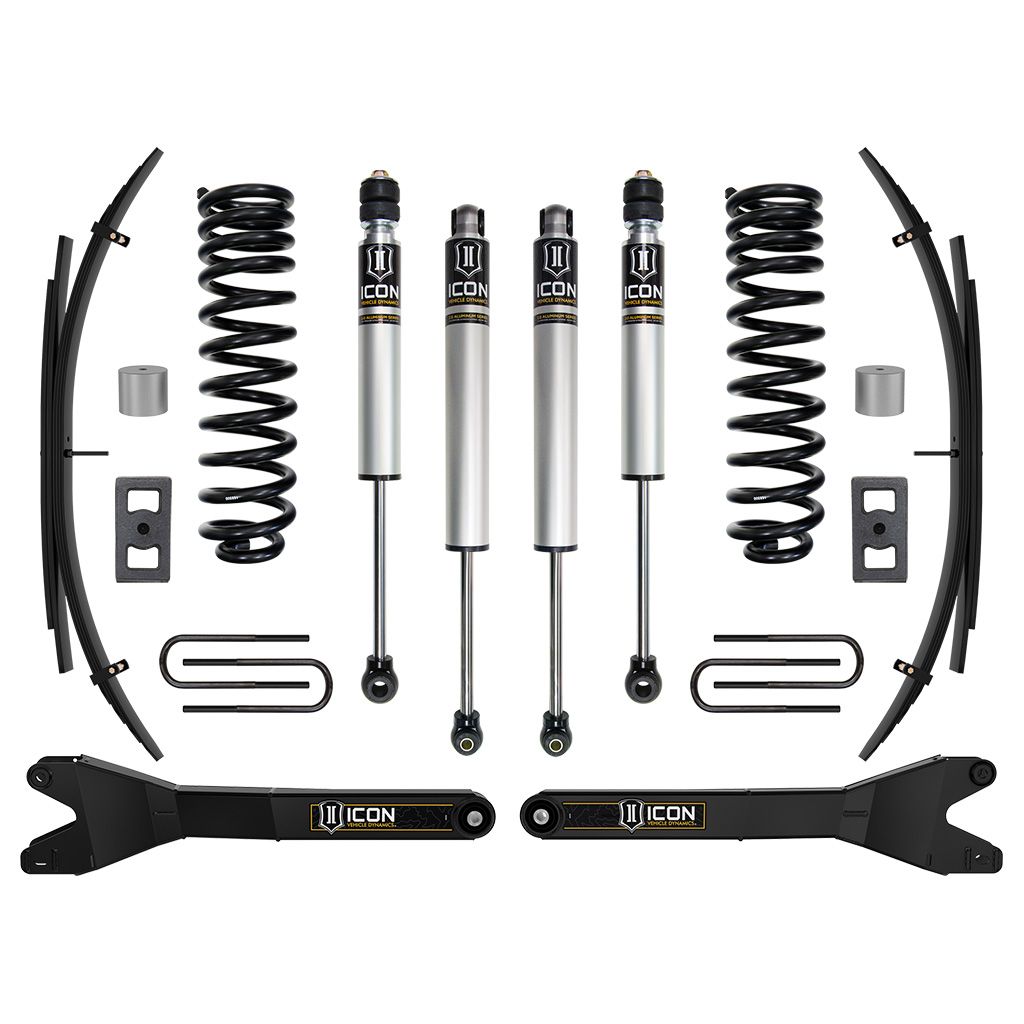 ICON VEHICLE DYNAMICS | 2023-2025 Ford F-250/F-350 Super Duty 4WD Diesel 2.5 Inch Lift Stage 1 Suspension System W/ Radius Arms And Expansion Packs Icon Vehicle Dynamics | K65890RL