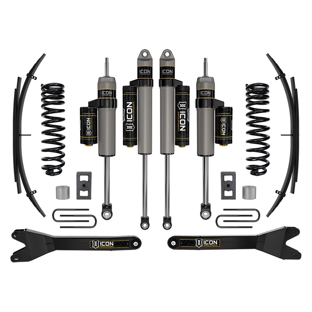 ICON VEHICLE DYNAMICS | 2023-2025 Ford F-250/F-350 Super Duty 4WD Gas 2.5 Inch Lift Stage 2 Suspension System W/ Radius Arms And Expansion Packs Icon Vehicle Dynamics | K65896RL