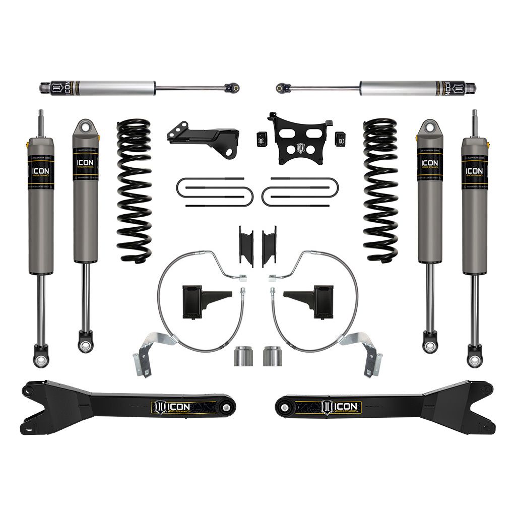 ICON VEHICLE DYNAMICS | 2023-2025 Ford F-250/F-350 Super Duty 4WD Diesel 4.5 Inch Lift Stage 3 Suspension System W/ Radius Arms Icon Vehicle Dynamics | K65902R