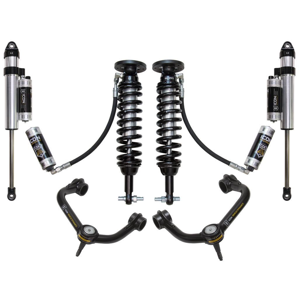 ICON VEHICLE DYNAMICS | 2015-2020 Ford F150 2WD 1.75-3 Inch Stage 5 Suspension System W Tubular UCA Icon Vehicle Dynamics | K93095T