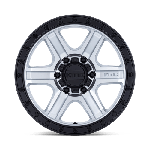 KMC KM551 OUTRUN Machined W/ Gloss Black Lip aggressive off-road wheel design for trucks and SUVs.