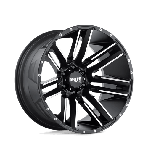 Moto Metal MO978 RAZOR Satin Black Machined off-road wheel showcasing aggressive design and durable build.
