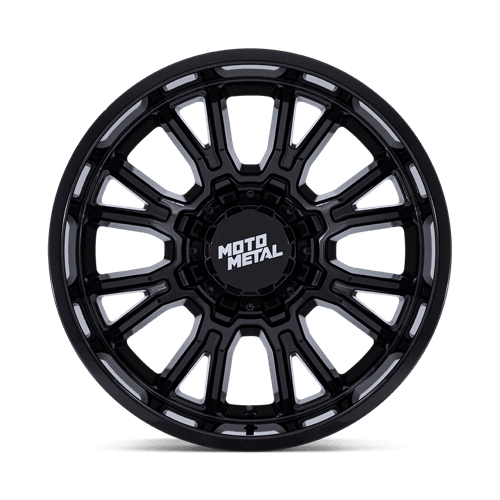 Moto Metal MO810 LEGACY Gloss Black wheel showcasing bold design and rugged durability.