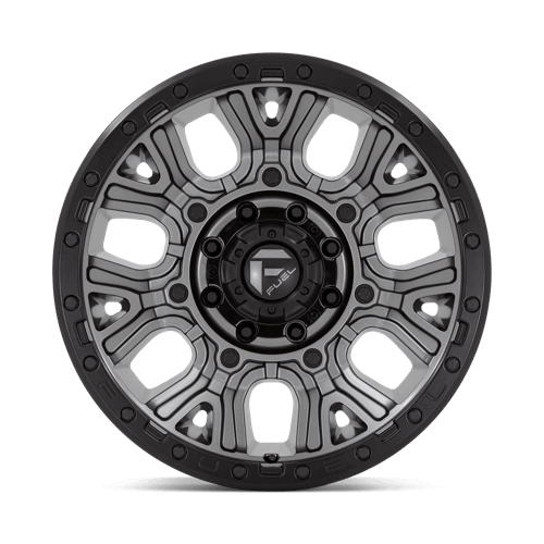 FUEL D825 TRACTION Matte Gunmetal W/ Black Ring