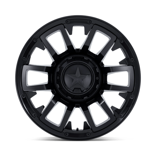 XD XD872 COLOSSUS Matte Black wheel featuring a bold split 6-spoke design in a deep concave profile.