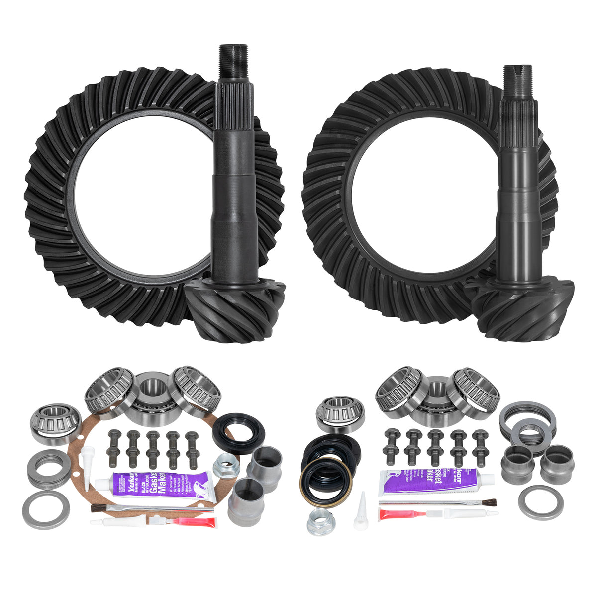 Yukon Gear & Axle Ring & Pinion Gear Kit Package Front & Rear With Install Kits - Toyota 8 Inch /8IFS Toyota Tacoma product