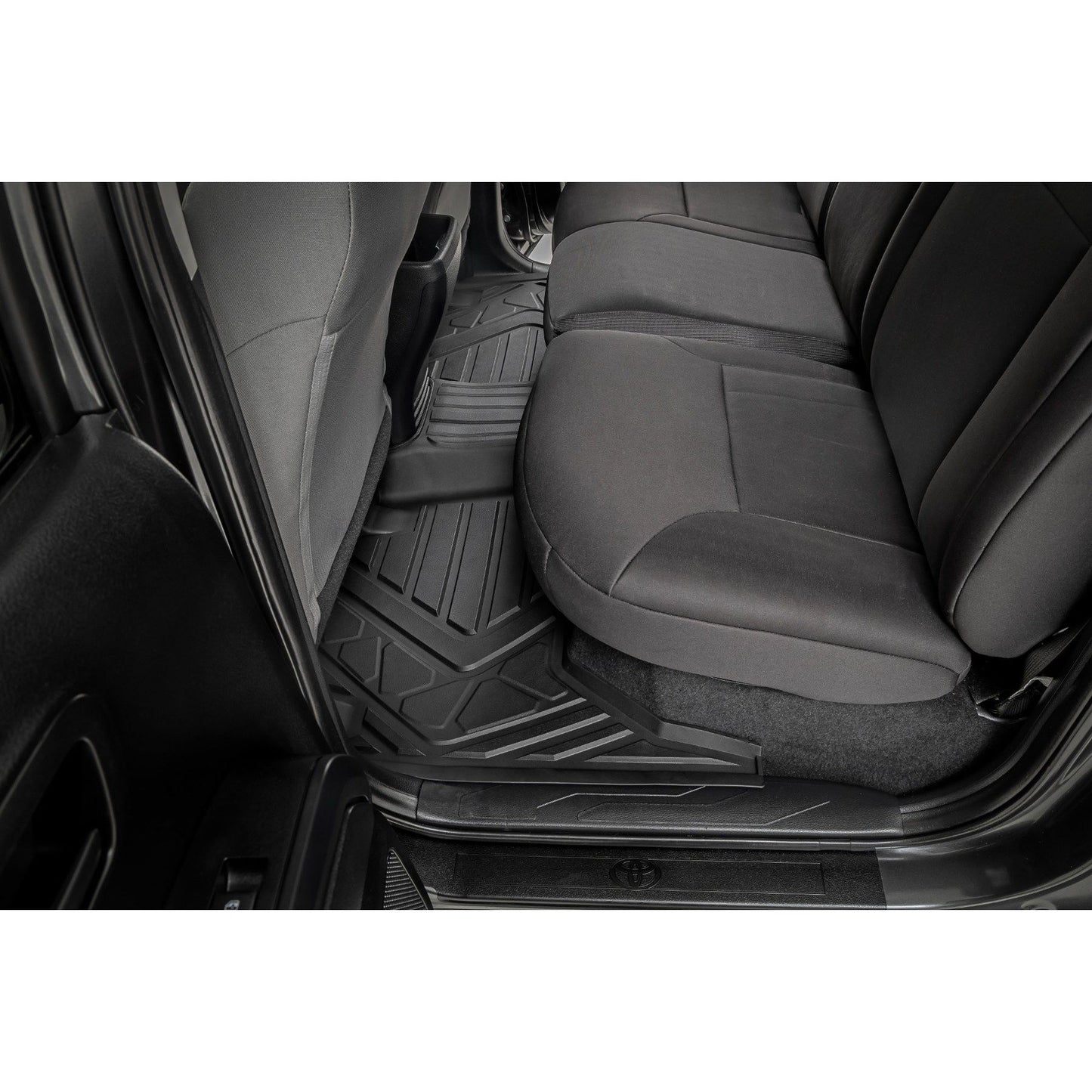 ROUGH COUNTRY Flex-Fit Floor Mats | Front and Rear | Toyota Tacoma 2WD/4WD (2016-2023) | FF-71216