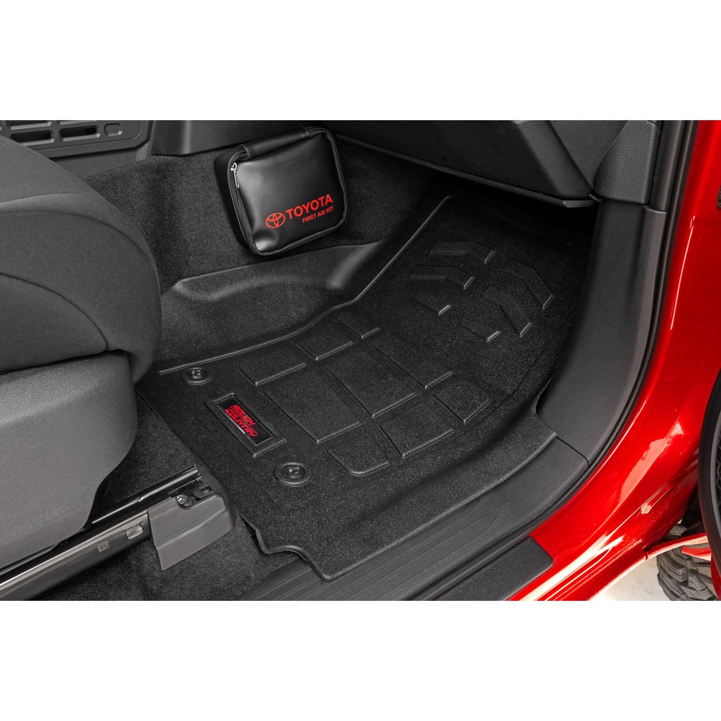 ROUGH COUNTRY Sure-Fit Floor Mats | Front | Double Cab | Toyota Tacoma 2WD/4WD (2024-2025) | SM71223