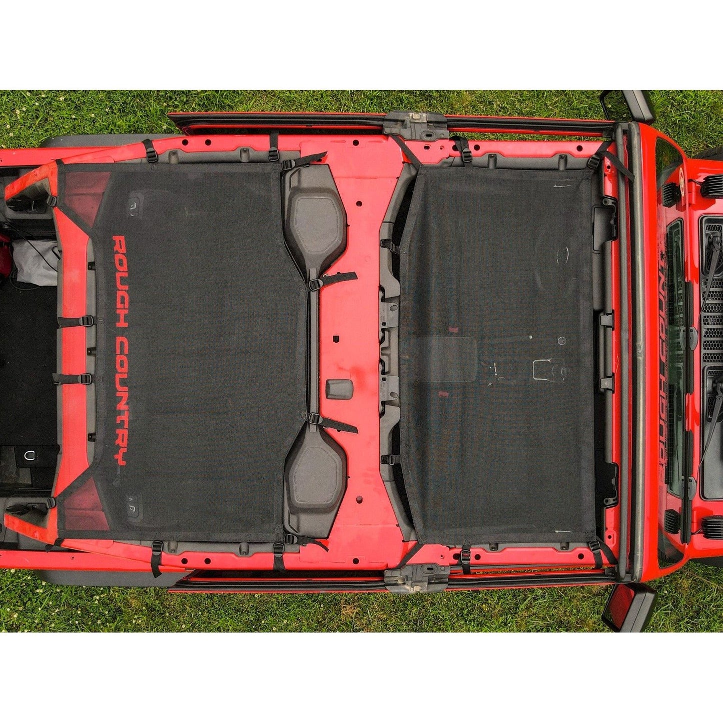 ROUGH COUNTRY Mesh Bikini Top Plus | Black | Jeep Wrangler JL (21-23)/Wrangler Unlimited (18-23) | 85120