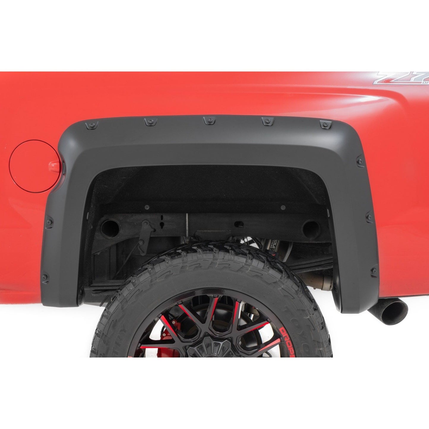 ROUGH COUNTRY Pocket Fender Flares | 6'7" & 8' Bed | GJI Shadow Gray | Chevy Silverado 1500 (14-18)/2500HD | F-C11412B-GJI