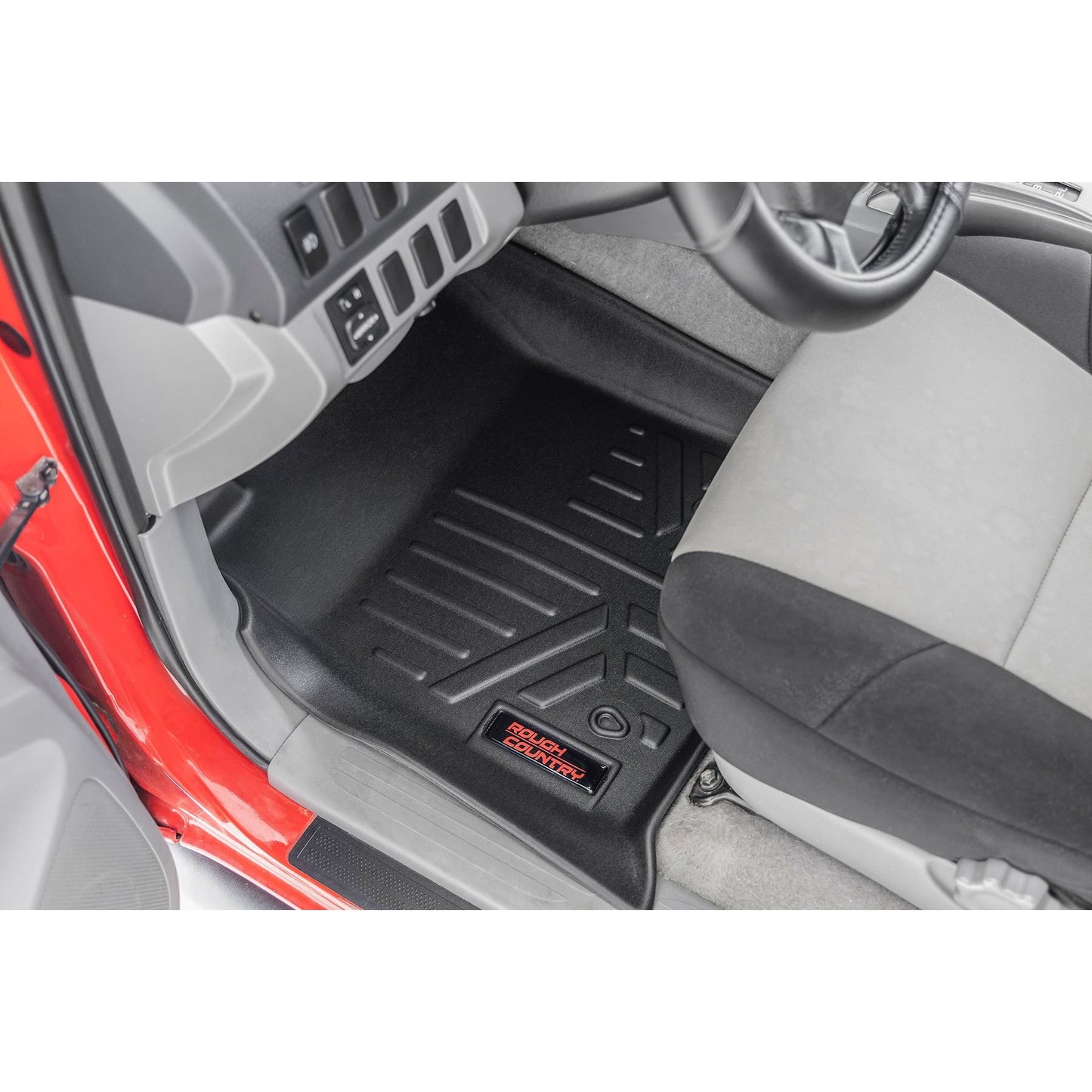ROUGH COUNTRY Floor Mats | Front and Rear | Double Cab | Toyota Tacoma 2WD/4WD (2005-2011) | M-75113