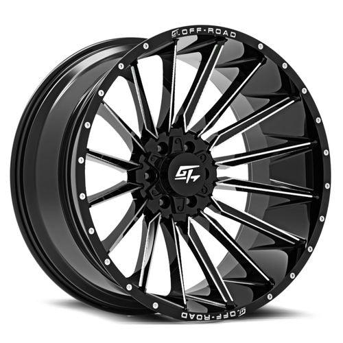 GT OFFROAD Stark Gloss Black Milled Gloss Black Milled