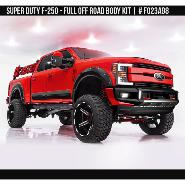 AIRDESIGN | Off-Road Body Kit Satin Black & Silver | 17–19 Ford F-250 | FO23A98