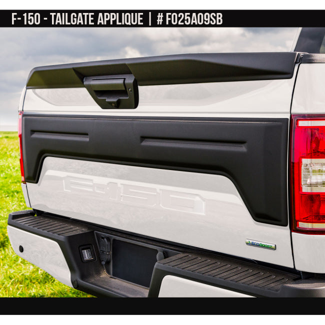 AIRDESIGN | Tailgate Applique Satin Black | 18–20 Ford F-150 | FO25A09SB