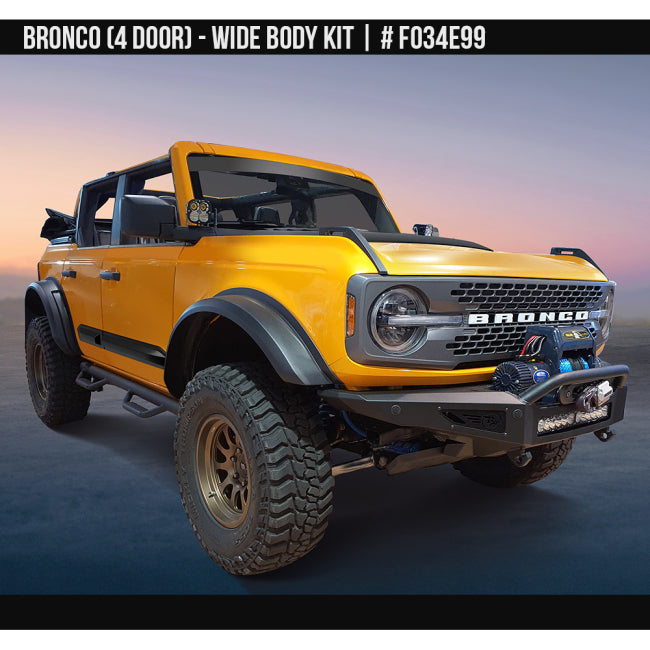 AIRDESIGN | Wide Off-Road Body Kit Textured Black | 21–26 Bronco | FO34B98 / FO34E99
