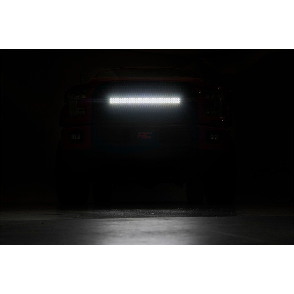 ROUGH COUNTRY Mesh Grille | 30" Dual Row LED | Black | Ford F-150 2WD/4WD (2015-2017) | 70193