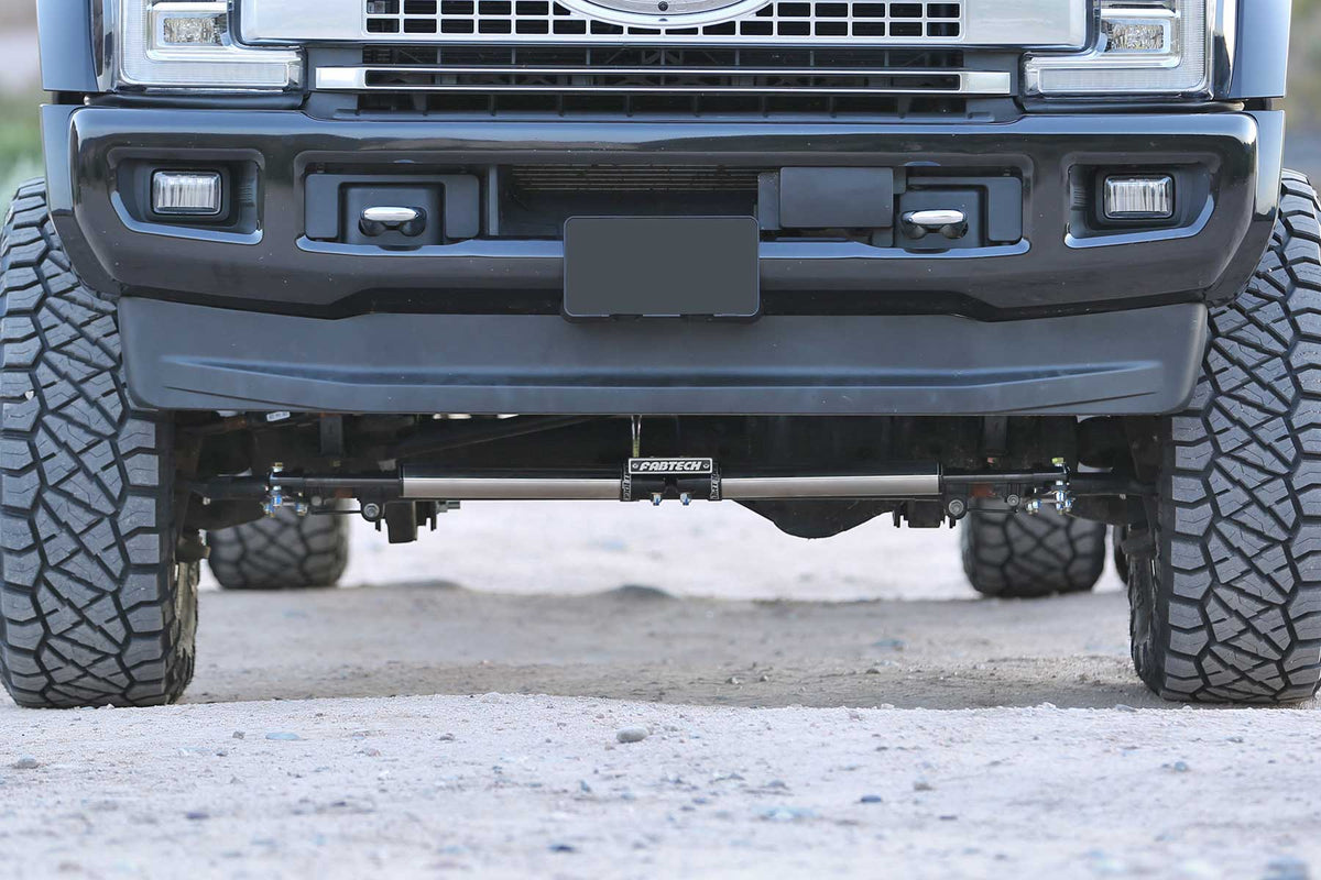 FABTECH | Dual Steering Stabilizer System (Opposing Style) w/ Dirt Logic 2.25 Shocks | Ford F250 / Ford F350 | FTS22303 — product image 2