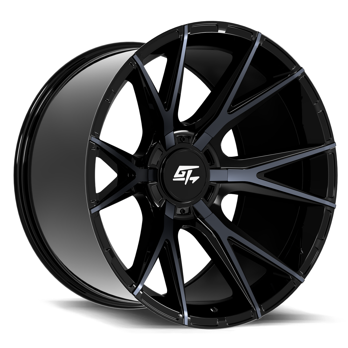 GT OFFROAD FUSION Gloss Black Titanium Face wheel