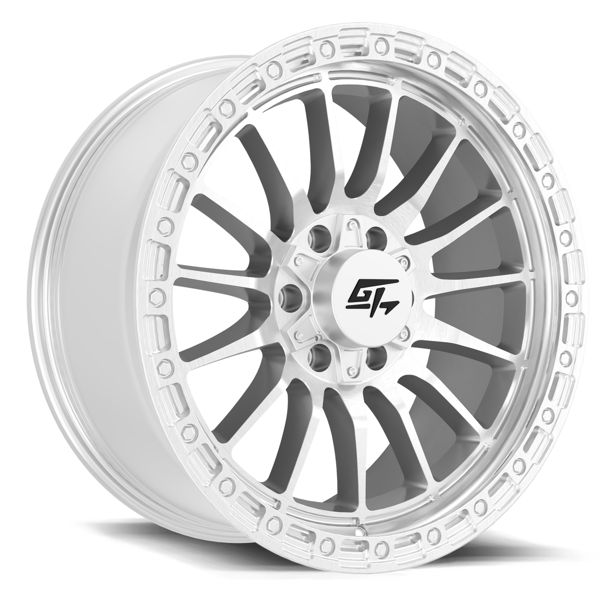 GT OFFROAD RENEGADE Hyper Silver Machined Face wheel