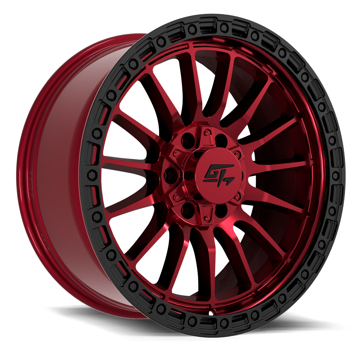 GT OFFROAD RENEGADE Red Anodized with Black Ring wheel