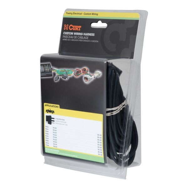 CURT MANUFACTURING | Custom Trailer Wiring Harness 4-Way Flat Output Ford Bronco | 56468