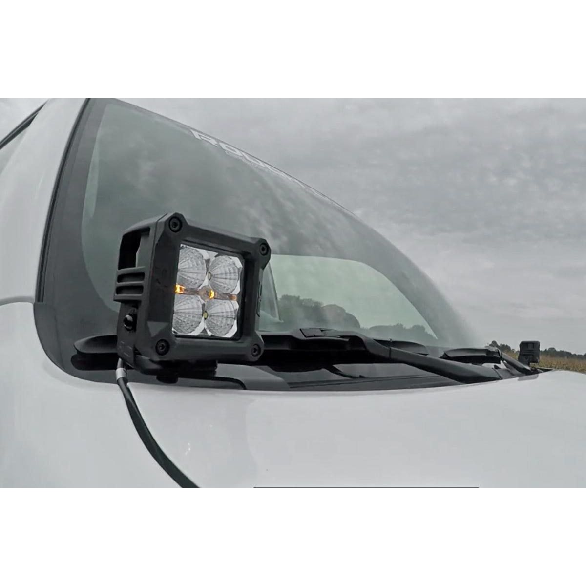 ROUGH COUNTRY | LED Light Kit Ditch Mount 3" Chrome Wide Angle Pair | 70793