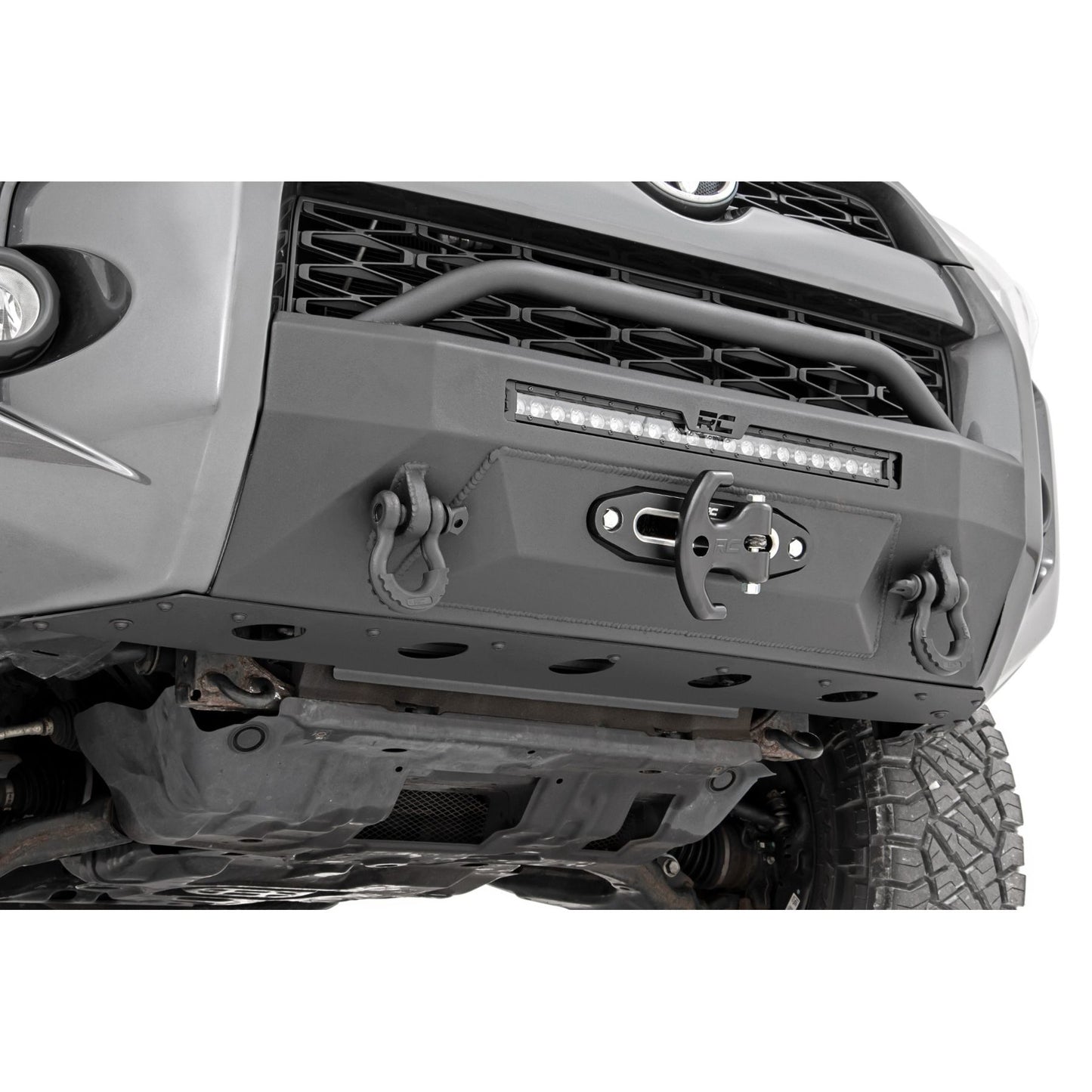 ROUGH COUNTRY Front Bumper | Hybrid | 20" Blk DRL | Toyota 4Runner 2WD/4WD (2014-2024) | 10745