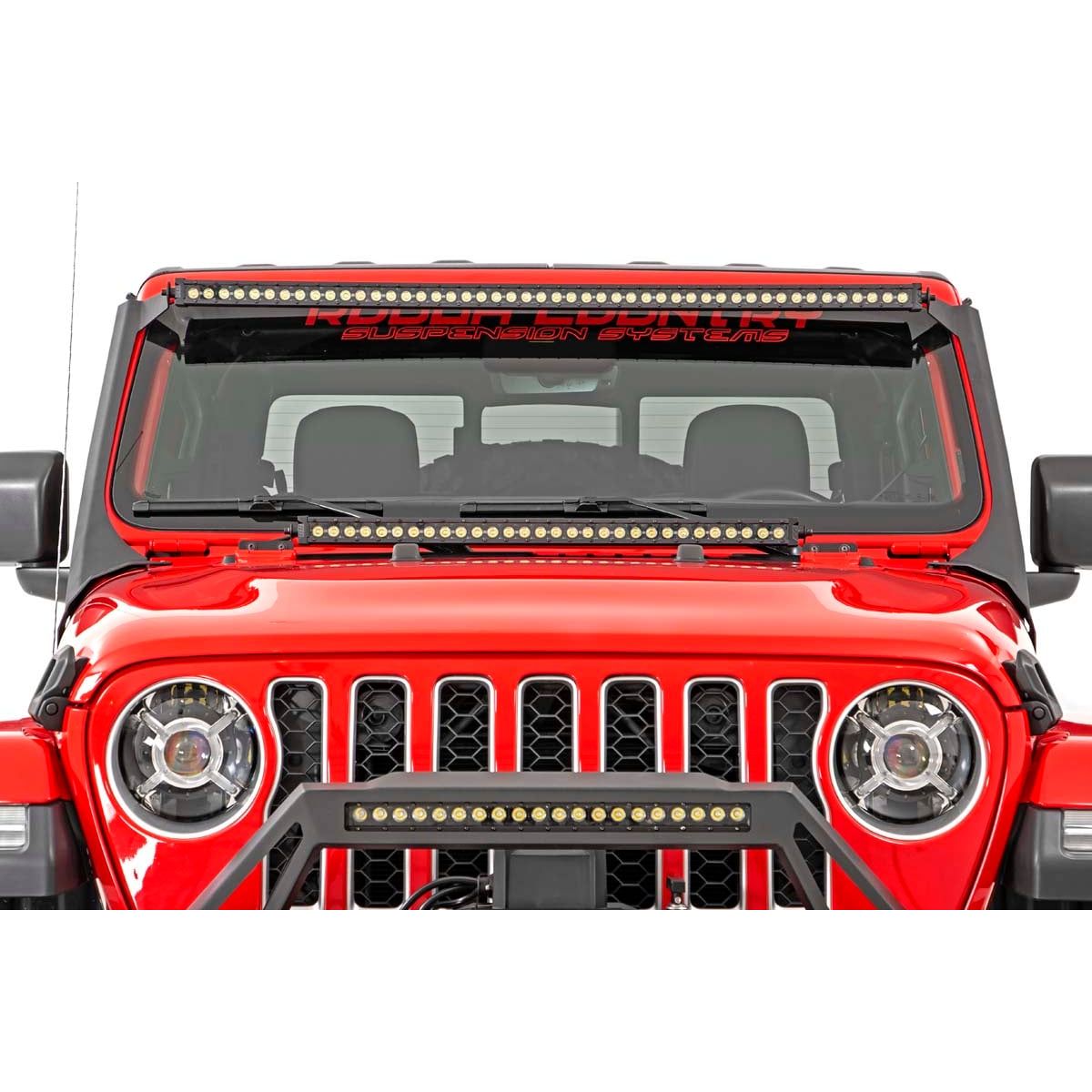 ROUGH COUNTRY LED Light Kit | Windshield | 50" Spectrum Dual Row | Jeep Gladiator JT/Wrangler JL (18-25) | 80069