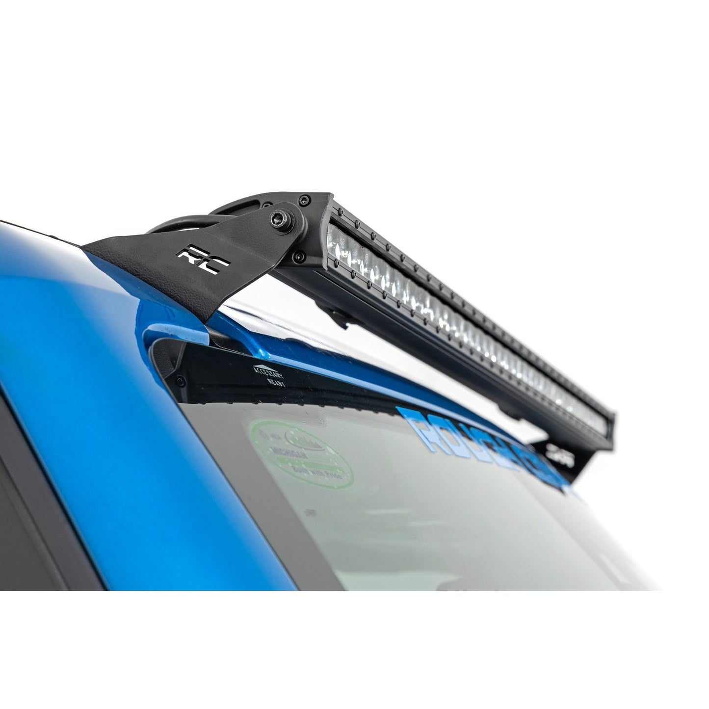 ROUGH COUNTRY LED Light Kit | Upper Windshield | 40" Black Single Row | Ford Bronco (21-25) | 71041