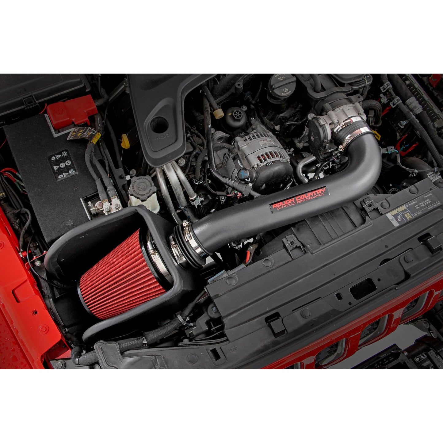 ROUGH COUNTRY 3.6L Cold Air Intake Kit | Prefilter | Jeep Gladiator JT/Wrangler JL (18-25) | 10479PF