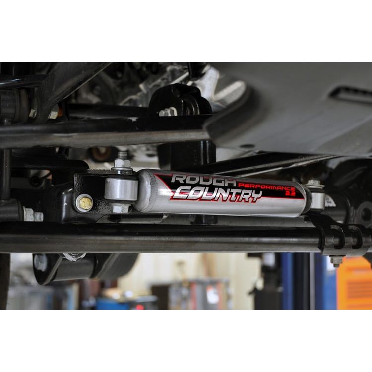 ROUGH COUNTRY Steering Stabilizer Relocation Bracket | Jeep Wrangler JK/Wrangler Unlimited (07-18) | 1108