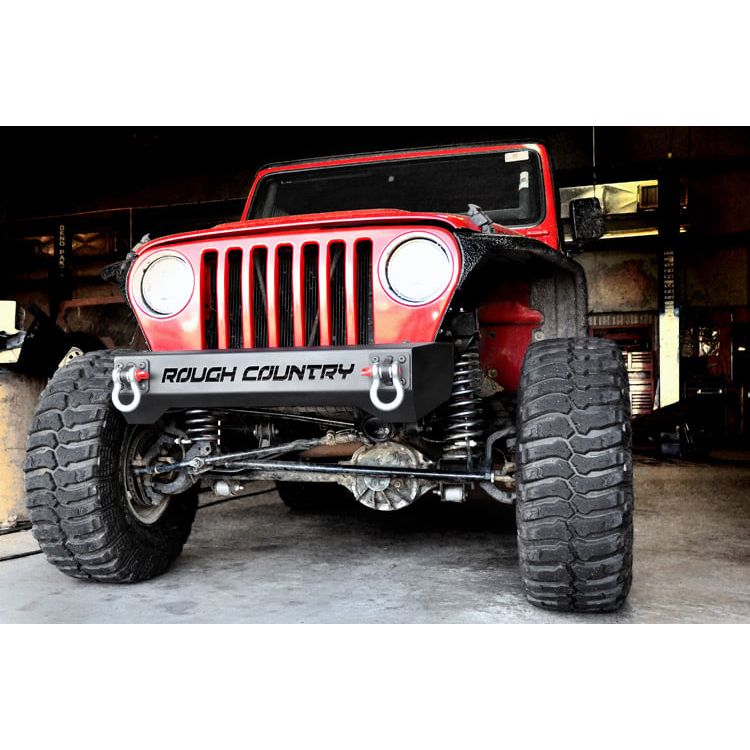 ROUGH COUNTRY D Ring Shackles and Mounts | TJ Stubby | XJ Winch | Jeep Cherokee XJ (84-01)/Wrangler TJ (97-06) | 1058