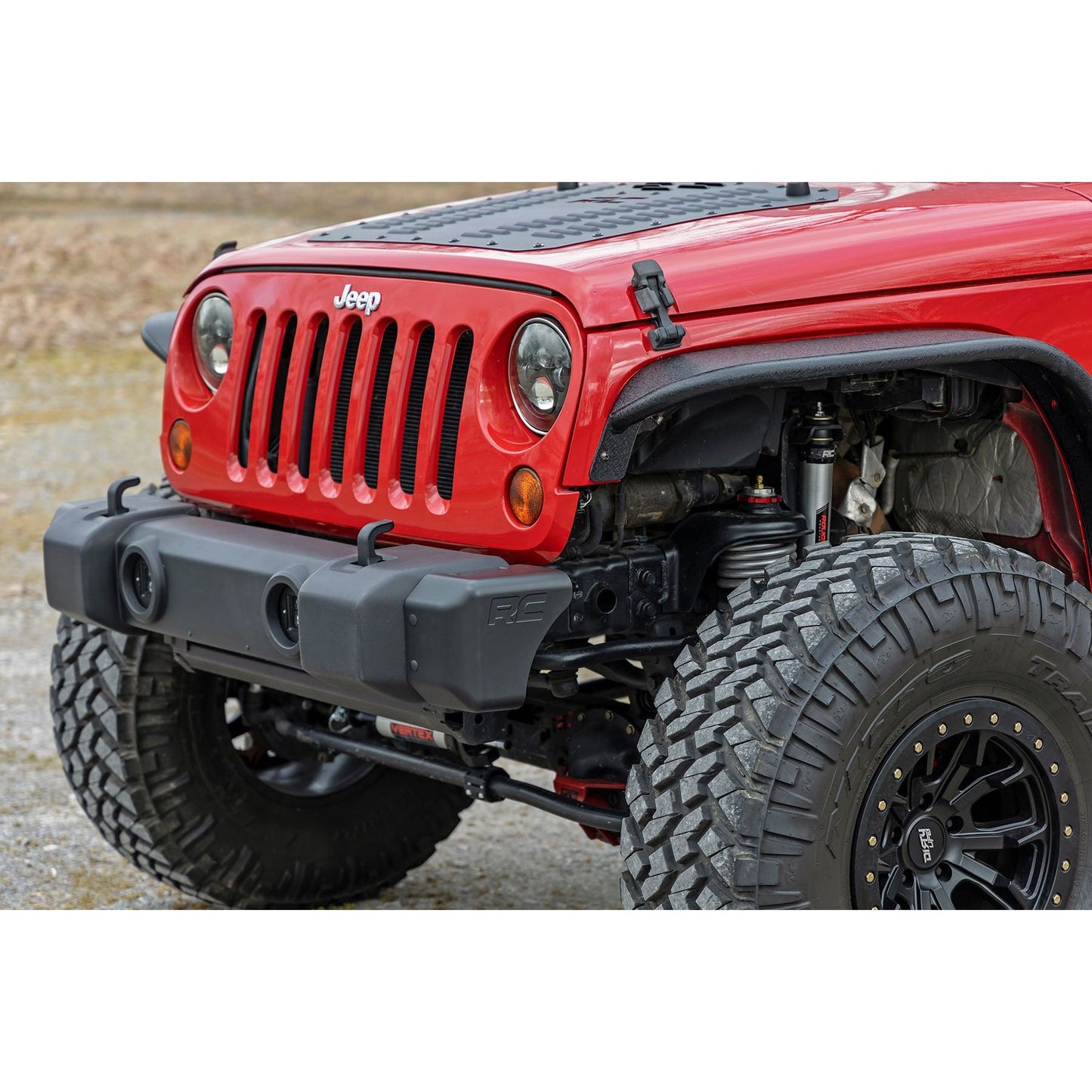 ROUGH COUNTRY Front Bumper Caps | Jeep Wrangler JK/Wrangler Unlimited (2007-2018) | 1047
