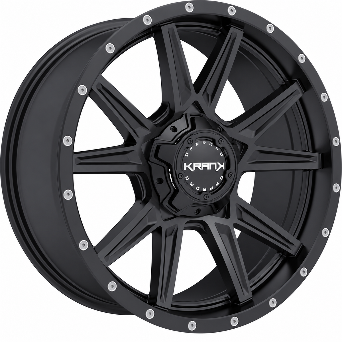 Krank Cylinder Satin Black wheel on white background