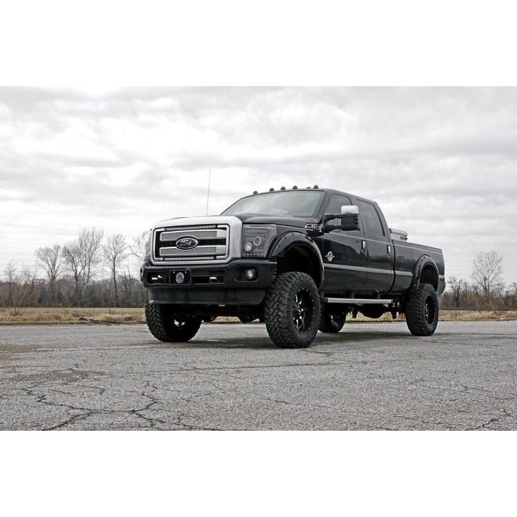 ROUGH COUNTRY LED Light Kit | Grill | 30" Black Single Row | White DRL | Ford F-250/F-350 Super Duty (11-16) | 70530BLDRL